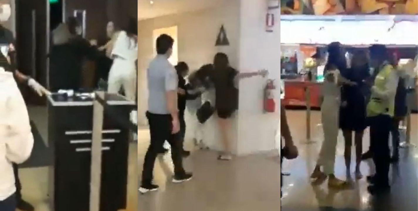 Captura de video | Mujer irrumpe en un cine para exponer a esposo infiel junto a su amante